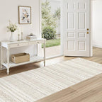 cotiled Hallway 2.6x8 Runner Rugs Washable Boho Rug Brown/Cream | Stain by COTILED