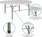 Flash Furniture Stonewall 6' Round Plastic Folding Event Table - Image 4