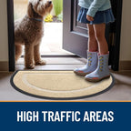 OLANLY Half Circle Front Door Mat Outside 47x23 All-Season Rubber Doormat | - Image 7