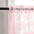 YJ YANJUN Vintage Lace Curtains 30 inch Length 2 Panels - Image 2