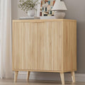 Homleke Buffet Cabinet with Storage, Modern Fluted Accent Sideboard with Doors by Homleke