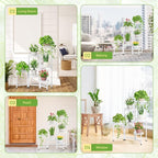 iDavosic.ly Plant Stand Indoor Outdoor, 6 Tier Corner Metal Flower Display - Image 4