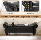 ZZW Storage Ottoman Bench, Tufted Bed Benches - Image 5