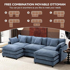 Ihanherry 111.4" U Shaped Modern Sofa Modular Sectional Cloud Couch - Image 6