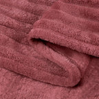 BEDELITE Ribbed Jacquard Brick Dust Fleece Twin Blanket - Image 9