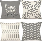 YCOLL Pillow Covers 18x18 Set of 4，Modern Sofa Throw Pillow Cover, Decorative by PillowCoversExpert