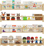 34Inch Nursery Bookshelves, Wall Floating Shelf Kids Coat Rack - Image 6