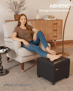 ABHENG Synthetic Leather Cover Steel Frame Ottoman - Image 3