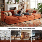 ELUCHANG Oversized 153" Modular Sectional Sofa, Comfy Deep Seat Cloud Couch - Image 7