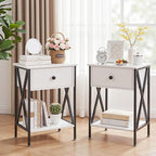 VECELO Nightstands Set of 2, Modern Bedside End Tables, Night Stands by VECELO