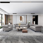 Living Room Chair, Modern Velvet Chesterfield Sofa Chair, Mid Century Single - Image 4