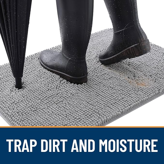 OLANLY Dog Door Mat for Muddy Paws 32x20, Super Absorbent Chenille Mud Mat | - Image 2