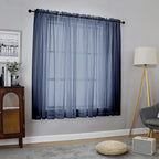 Chyhomenyc Sheer Curtains 63 Inch Length 2 Panels, Soft Airy, Rod Pocket - Image 3