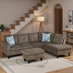 97.5" L Shaped Couch Set, Modular Sectional Couches - Image 6
