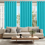 Grommet Blackout Curtains for Bedroom, 70 x 84 Inches, Turquoise | Thermal - Image 6