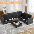 104'' V Shaped Modular Sofa, Sectional Couch - Image 3