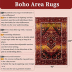 SERISSA 8x10 Washable Non Slip Boho Area Rug - Image 2