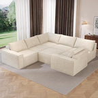 Vesgantti 143.7" Oversized Boneless Couch, Modern 7 Seater Modular Sectional - Image 8