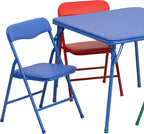 Flash Furniture Mindy Kids 5-Piece set Folding Square Table and Chairs Set - Image 2