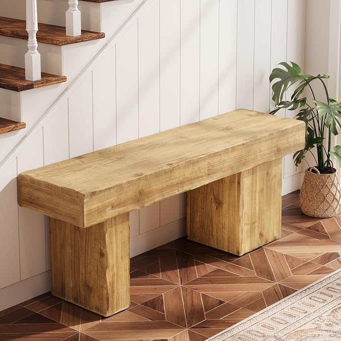 Thickened Solid Wood Bench, Heavy Duty Dining Bench - Image 5