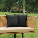 NiNi ALL Pack of 2 Decorative Outdoor Waterproof Pillow Covers Square Garden - Image 2