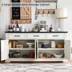JXQTLINGMU 66" Farmhouse Buffet Cabinet - Image 4