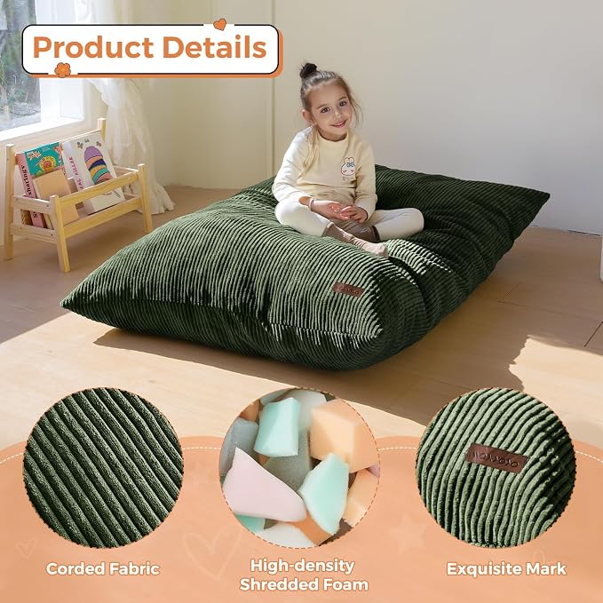 MAXYOYO 3 in 1 Kids Bean Bag Chair Couch, Convertible Chair Folds from Bean Bag - Image 6