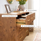 Curved 7-Drawer Dresser for Bedroom, 53.82" Wide Modern Chest of Drawers - Image 7