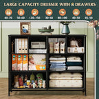 WLIVE Dresser for Bedroom with 8 Drawers, Wide Fabric Dresser for Storage and - Image 4