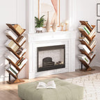 HOOBRO Tree Bookshelf, 9-Tier Bookcase Wooden Shelves, Floor Standing Storage - Image 9