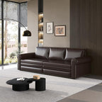 Faux Leather Sleeper Sofa Couch - Image 3