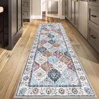HEBE Hallway Runner Rug 2'8''x8', Washable Non Slip Kitchen Rug Runner | Soft - Image 8