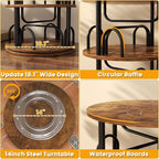 Aheaplus 6 Tier Rotating Bookshelf Tower, Revolving Bookcase, 360° Round - Image 4