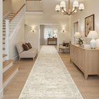 Soalmost Washable 3x16 Hallway Runner Rug Non-Slip Kitchen Entry Rugs Beige | - Image 2
