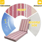 AAAAAcessories Outdoor Chaise Lounge Cushions, Fade-Resistant, Waterproof Patio - Image 2