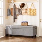 YESHOMY 47 Inches Ottoman with Storage, Storage Bench with Legs, Ottomans - Image 7
