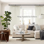 Topfinel 86 Inch Curtains 2 Panels Set, Two Packs Pinch Pleat Back Tab Linen - Image 6