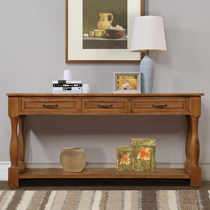 Knocbel Long Antique Entry Console Table - Image 6