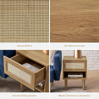 mopio Haylee Rattan Side Table, Small Accent Tables - Image 6