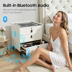 Smart Nightstand with Charging Station, Adjustable LED, USB Ports, Fingerprint - Image 5