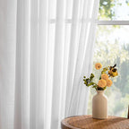 MYSKY HOME Short White Sheer Curtains - Image 9