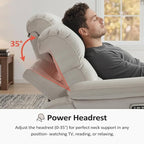 MCombo 61.6'' Wall Hugger Power Loveseat Recliner, Reclining Loveseat - Image 5
