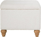 Homepop Home Decor | Upholstered MediumRectangular Storage Ottoman | Hinged Lid - Image 6