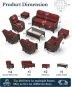 HILLGA Luxury High Back Patio Furniture Set - Image 8