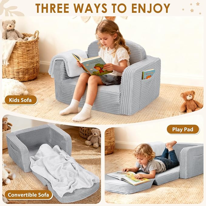 Foryoomi 2 in 1 Convertible Kids Couch - Image 4