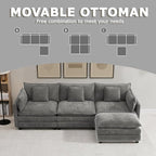 113” Modular Sectional Sofa, L Shaped Cloud Couch - Image 5