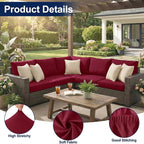 Smiry Waterproof Patio Cushion Covers, Stretch Outdoor Furniture Covers | Couch - Image 5