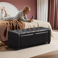 GRAINELL Storage Ottoman Bench, Upholstered Tufted Bedroom Bench by Unknown