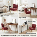 Modern Leather Accent Chair Single 1 Pack, Vintage Slipper Chair - Image 4