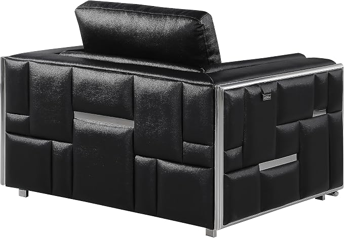 Blackjack Furniture Catania Modern Top Grain Italian Leather Sofa Set - Image 12